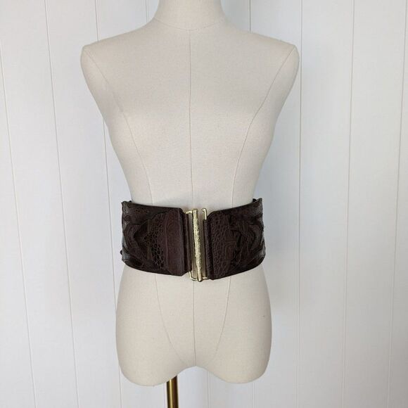 Vintage Tequila Leather Cinch Belt - Brown - Corset/Stretch Type - Small main image 7